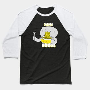 Send Noods Cute Cat Baseball T-Shirt